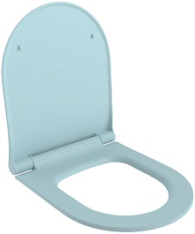 Ambassador Сиденье для унитаза Abner тонкое голубое матовое – фотография-1