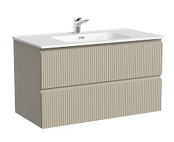 Sancos Тумба с раковиной Snob T 90 beige soft раковина Element CN7002 91 – фотография-1