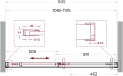 BelBagno Душевая дверь в нишу Soft Close-1 SOFT_CLOSE-1-BF-1-110-C-GM 110x200 профиль хром стекло прозрачное – фотография-11