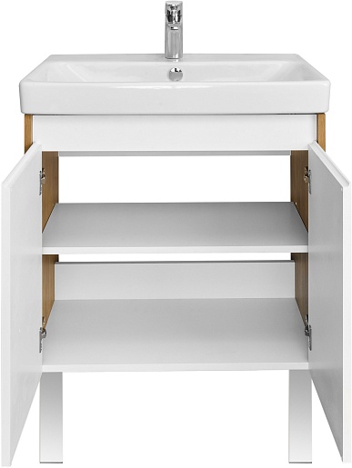 Акватон Тумба с раковиной Сканди Doors 70 белая/дуб рустикальный – картинка-5