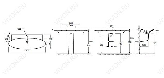Jacob Delafon Мебель для ванной "Presquile 130-1" титан – картинка-5