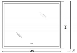 BelBagno Зеркало SPC-GRT-900-800-LED-TCH-WARM – фотография-8