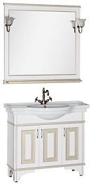 Aquanet Мебель для ванной Валенса 100 белый кракалет/золото (182921) – фотография-1