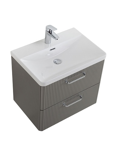 BelBagno Тумба с раковиной Due 60 подвесная Сатин ручки Хром полированный – картинка-7