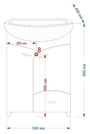 Misty Тумба для умывальника Антик 55 с 1 ящиком – фотография-2
