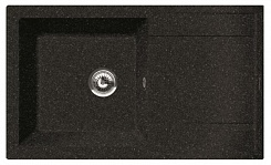 Florentina Мойка гранитная Липси 860 с крылом черный – фотография-1
