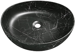 Teymi Раковина накладная Valma 50 T53102 черный мрамор – фотография-1
