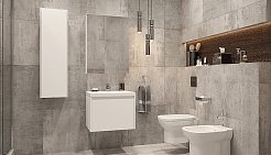 Velvex Тумба с раковиной подвесная Klaufs 60 белая, 1 ящик – фотография-6