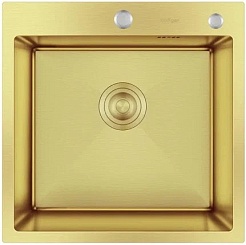 Hoffger Мойка для кухни 5444 Gold – фотография-1