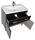 Aquanet Тумба с раковиной Верона 90 напольная, дверцы, черная – фотография-13
