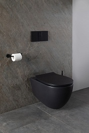 Allen Brau Унитаз подвесной Reality 4.32006.31 чёрный матовый с крышкой 4.32007.31 – фотография-15