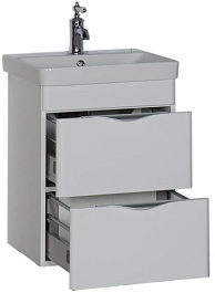 Aquanet Тумба с раковиной "Орлеан 60" белая – фотография-3