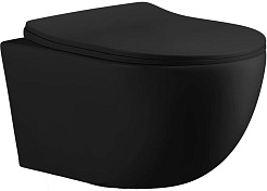Ceruttispa Унитаз подвесной Orlter Aria MBF CT10017 черный матовый – фотография-1