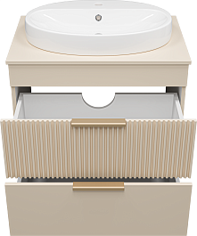 Brevita Тумба под раковину Enfida 70 бежевая – фотография-2