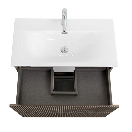 BelBagno Тумба с раковиной Uno mini 80 подвесная Бежевый матовый с раковиной BB-8099-3-80 – картинка-7