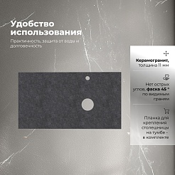 Aquanet Столешница Nova Lite 2.0 90 R графит – фотография-3