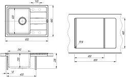 Florentina Мойка кухонная Комби 650 антрацит – фотография-3