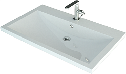 Misty Тумба с раковиной Алиса 58, 2 ящика, подвесная – фотография-5