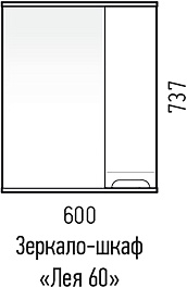 Corozo Зеркальный шкаф Лея 60 белый – фотография-6