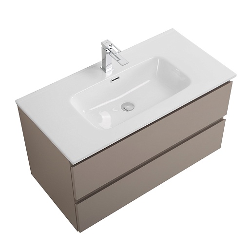 BelBagno Тумба под раковину Kraft 100 подвесная Бежевый матовый – фотография-2