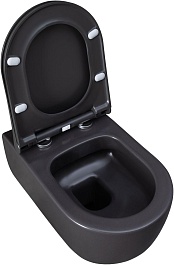 Allen Brau Унитаз подвесной Priority 4.31001.AN антрацит с крышкой 4.31004.AN – фотография-3