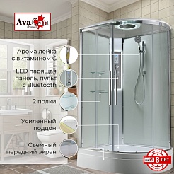 Avacan Душевая кабина 120/80 EM3812LLEDT прозрачная – фотография-3