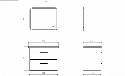 ASB-Woodline Мебель для ванной Оскар 75 – фотография-6