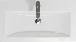 Бриклаер Мебель для ванной Кристалл 80 с нишей с зеркалом со шкафчиками белая/дуб бунратти – фотография-12