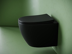 Ceramicanova Подвесной унитаз Uno Торнадо CN11001TMB чёрный матовый – фотография-6