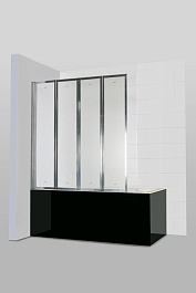 Ceruttispa Шторка на ванну Bouna 7255 профиль хром стекло матовое – фотография-12