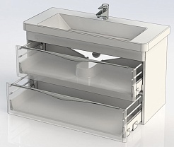 Aquanet Тумба с раковиной "Орлеан 105" белая – фотография-5