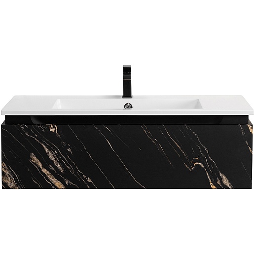 Cezares Тумба с раковиной Slider 100 с 2 ящиками подвесная чёрный фьюжн – фотография-22