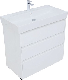 Aquanet Тумба под раковину Nova Lite 85 белая глянцевая – фотография-2