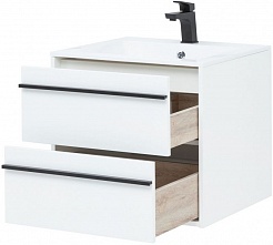 Aquanet Мебель для ванной Lino 60 подвесная белая матовая – фотография-3