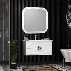 Opadiris Мебель для ванной Ибица 90 подвесная белая/хром – фотография-2
