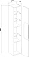 Бриклаер Пенал подвесной Форест 35 R белый/дуб золотой – фотография-12