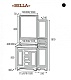 Misty Мебель для ванной Bella 75 черная с кристаллами – фотография-12