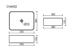 Ceramicanova Мебельная раковина Element 50 CN6052 белая – фотография-11