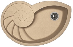 Florentina Мойка гранитная Наутилус бежевый – фотография-1