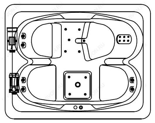 Kolpa San  Комплект гидро-аэромассажа Kolpa San Manon Elite Air (массаж: боковой, аэромассаж) – фотография-2