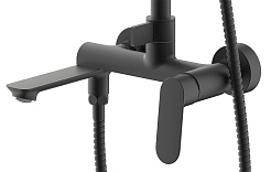 Azario Душевая стойка Alanti AZ-K2332-1B черная матовая – фотография-2