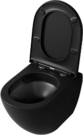 Grossman Унитаз подвесной Tornado GR-4455BMSQ черный матовый – фотография-3