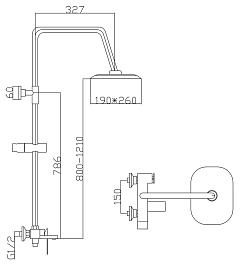 Mixline Душевая стойка 546105 хром – фотография-3