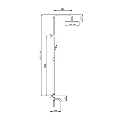 Gappo Душевая стойка G91 G2491-3 золотой сатин – фотография-3