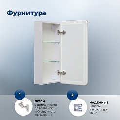 Aquanet Мебель для ванной Нота 40 R подвесная белая – фотография-23