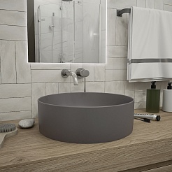 Teymi Раковина накладная Lina D41 T50196 графит матовый – фотография-8