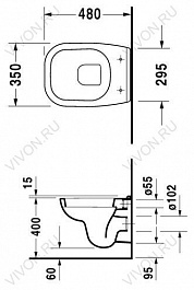Duravit Унитаз подвесной D-Code 22110900002 с микролифтом – фотография-2