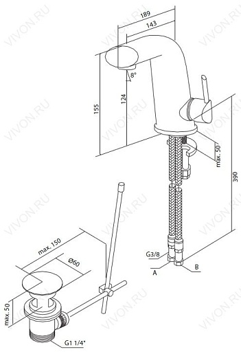 Am.Pm Смеситель Awe F1582100 – картинка-3