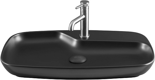 Allen Brau Мебельная накладная раковина Liberty 70 4.32011.31 чёрный матовый – фотография-2