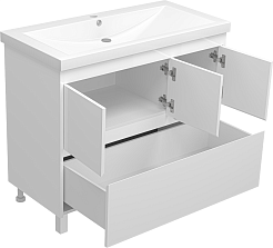 Misty Тумба для умывальника Алиса 100, 1 ящик, напольная – фотография-5